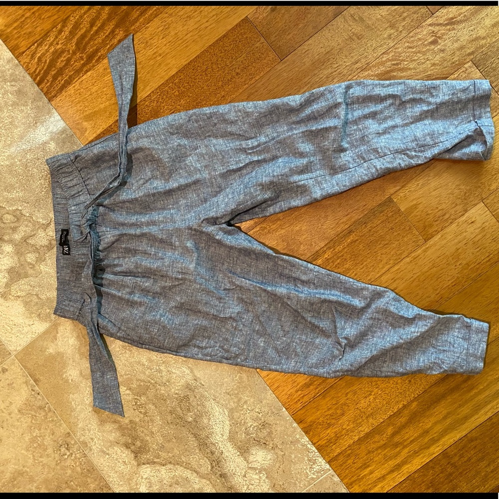 Zara high waist tie trousers